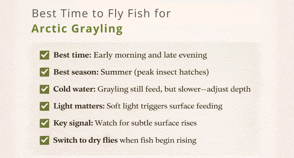 Best Time to Fly Fish for Arctic Grayling