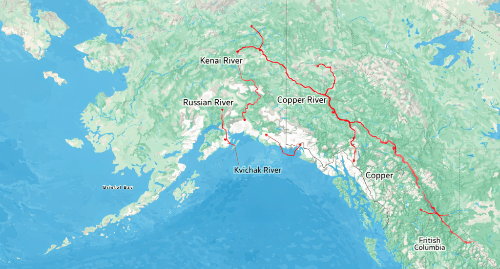 Prime Sockeye Rivers and Destinations